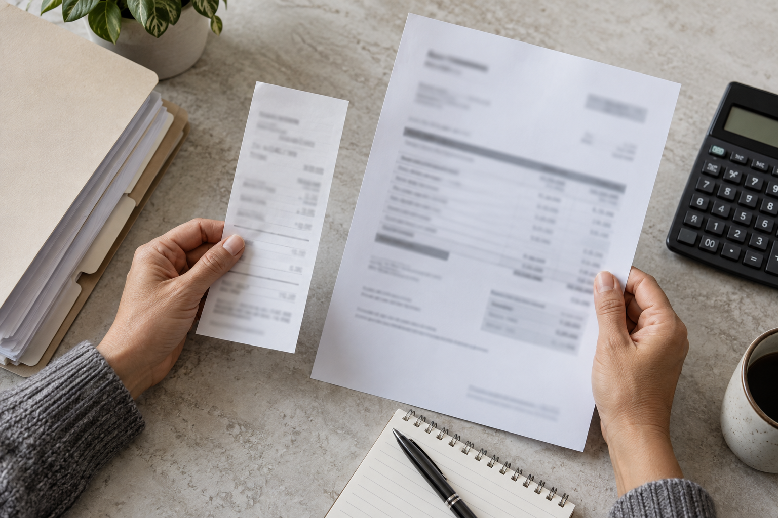 Taxpayer comparing an illustrative assessment and payment record