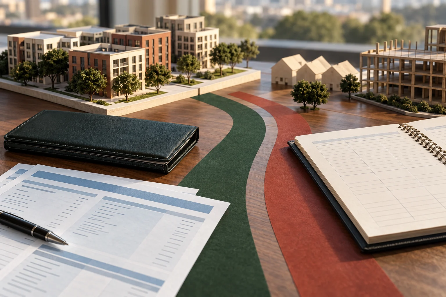 Real-estate project plans with separate personal and partnership ledgers
