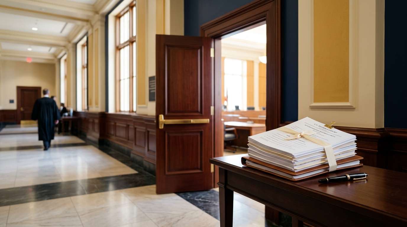 Federal appellate deadline calendar beside an immigration case file